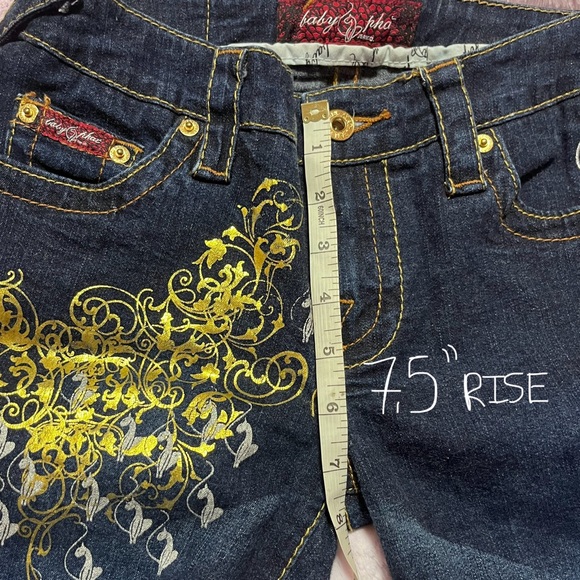 BabyPhat jeans w gold detailing - Picture 5 of 7